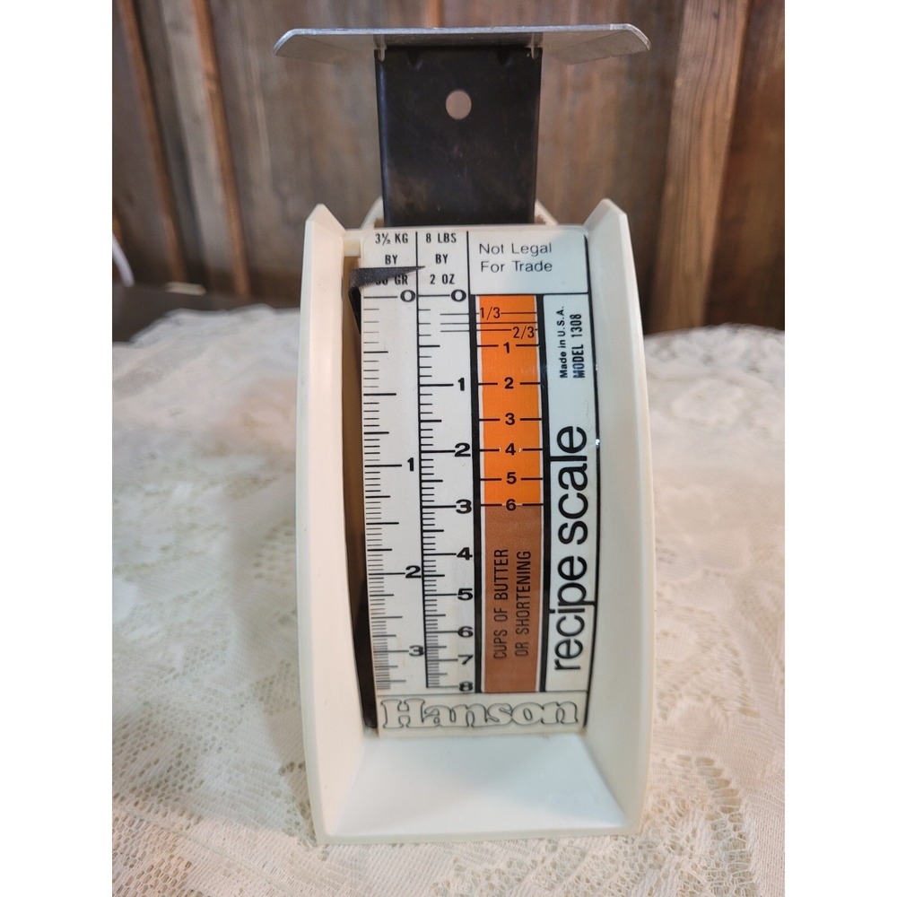 Vintage Kitchen Scale, Hanson Recipe Scale, Model 1308 UGC‎  MCM Clean Nostalgia